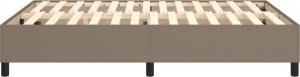 vidaXL Łóżko kontynentalne, kolor taupe, obite tkaniną, 140x200 cm 6