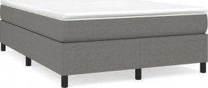 vidaXL Łóżko kontynentalne, ciemnoszare, obite tkaniną, 140x200 cm 2