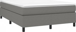vidaXL Łóżko kontynentalne, ciemnoszare, obite tkaniną, 140x200 cm 3