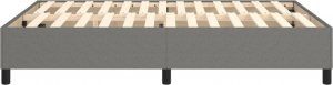 vidaXL Łóżko kontynentalne, ciemnoszare, obite tkaniną, 140x200 cm 6