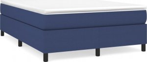 vidaXL Łóżko kontynentalne, niebieskie, obite tkaniną, 140x200 cm 2