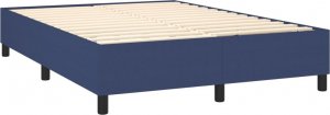 vidaXL Łóżko kontynentalne, niebieskie, obite tkaniną, 140x200 cm 4
