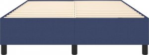 vidaXL Łóżko kontynentalne, niebieskie, obite tkaniną, 140x200 cm 5