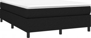 vidaXL Łóżko kontynentalne, czarne, tapicerowane tkaniną, 140x200 cm 3