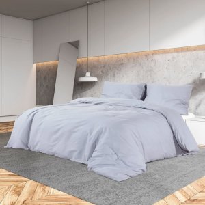 vidaXL vidaXL Zestaw pościeli, szary, 155x220 cm, bawełna 1