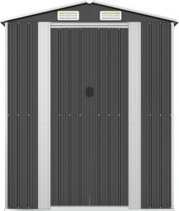 vidaXL vidaXL Szopa ogrodowa, antracytowa, 192x108x223 cm, stal galwanizowana 3
