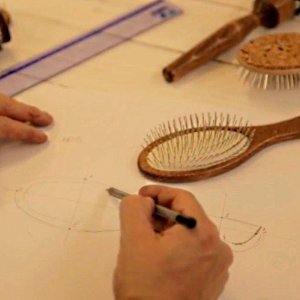 GORGOL Gorgol Brush, szczotka pneumatyczna owalna z naturalnego włosia 8R 6