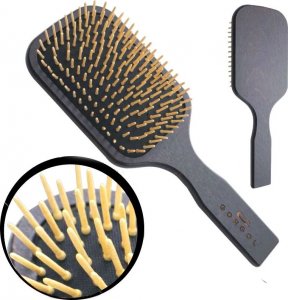 GORGOL Szczotka pneumatyczna paddle, szpilka drewniana, 11 rzędów, kolor dark chocolate 4