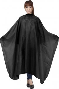 Poniks Poniks peleryna fryzjerska duża, czarna 145x125cm 2