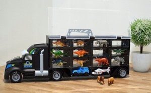 AIG mix Tir Ciężarówka Wyrzutnia Auto Helikopter Dinozaury 4