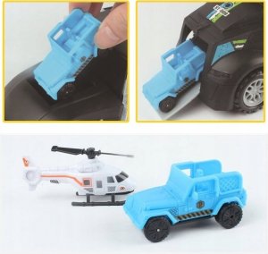 AIG mix Tir Ciężarówka Wyrzutnia Auto Helikopter Dinozaury 6