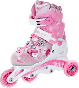 Rolki Raven Inlineskates Princess rekreacyjne regulowane różowe r. 34-37 6