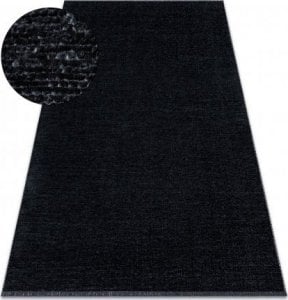 Dywany Łuszczów Dywan FLORENCE 24021 Jednolity, glamour, płasko tkany, frędzle - czarny, 175x270 cm 1