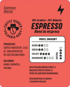 Kawa ziarnista Coffee Hunter ESPRESSO BLEND 1 kg 2