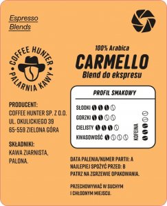 Kawa ziarnista Coffee Hunter Carmello Blend 1 kg 2