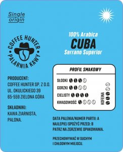 Kawa ziarnista Coffee Hunter Cuba Serrano Superior 500 g 2