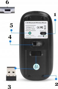 Mysz Karizo biała (LM5000N6BKM) 7