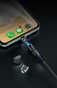 Kabel USB Karizo USB-A - USB-C + microUSB + Lightning 3 m Czarny (U76GK52I) 6