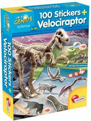 Lisciani I'm a Genius Dino 100 Stickers Velociraptor (304-60580) 1