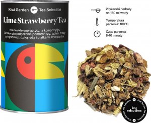 Kiwi Garden herbata napar KIWI owocowa Lime Strawberry 100g 2
