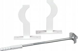Almak Krasne Zestaw do montażu grzejnika żeliwnego (2 szt. wspornik + 1 szt. szpilka) biały 2