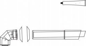 Almeva ZUB Zestaw odprowadzania spalin przez ścianę LIK DN60/100 4