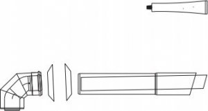 Almeva ZUB Zestaw odprowadzania spalin przez ścianę LIK DN80/125 1