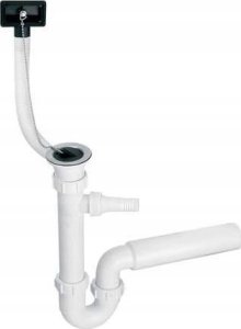 Syfon McAlpine Syfon zlewozmywakowy rurowy 11/2x50mm z podłączeniem pralki lub zmywarki ,spust z przelewem 3