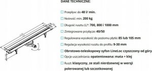 Syfon Prevex Easy Line Classic Odpływ El-Clbr08A-001 5
