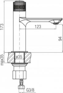 Bateria umywalkowa Vendita Bateria Umywalkowa Torku Czarna (DWZ) 6