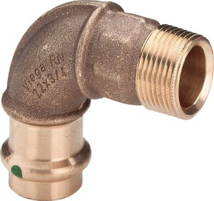Viega Łuk 90° Z Sc 15 x 3/4 brąz krzemowy / błyszczącaŁącznik do rur 1