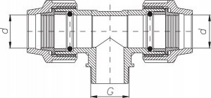 ALFA RK Trójnik PE GZ 20*3/4*20 A-U 4