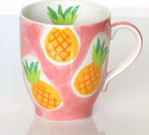 Cup&You Pastelowy kubek w ananasy na gorącą kawę herbatę 1