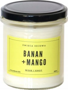 Cup&You Duża świeca sojowa BANAN+MANGO 300ml słodki zapach 1