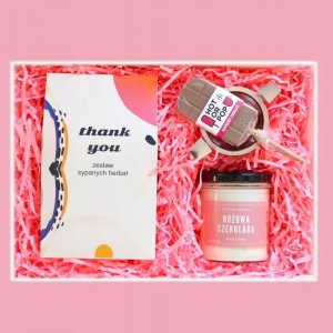 Cup&You Pachnący box z sypaną herbatą i różową świecą 2