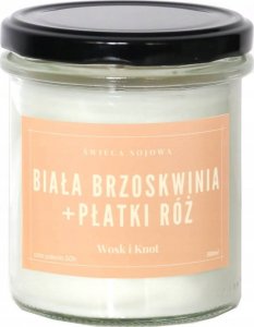 Cup&You Świeca sojowa BRZOSKWINIA+PŁATKI RÓŻY 300ml słoik 1