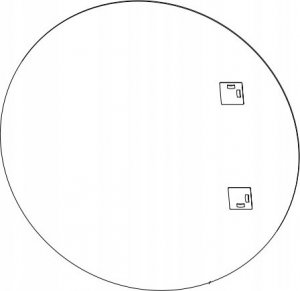 Lustro ETAP Lustro Okrągłe Fi 65 Moby Czarna Rama MDF 2