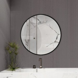 Lustro ETAP Lustro Okrągłe Fi 60 Czarna Rama 3