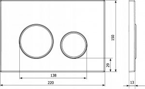 KK-Pol Przycisk M11V3 Czarny Mat/Z Spp/016/0/KSyfony, stelaże 2