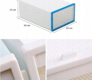 KBE 6x PUDEŁKO POJEMNIK NA BUTY OBUWIE ORGANIZER KLAPA 7