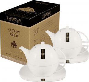 Richmont Herbata Richmont Ceylon Gold 50x4g w zestawie z 2 porcelanowymi kompletami Duo 1