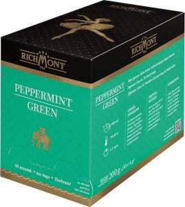 Richmont Herbata Richmont Peppermint Green 50x4g - zielona z aromatyczną miętą pieprzową 1