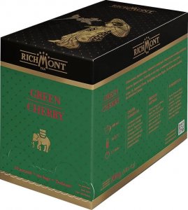 Richmont Herbata Richmont Green Cherry 50x4g - zielona z wiśniami, płatkami róży i ananasem 1