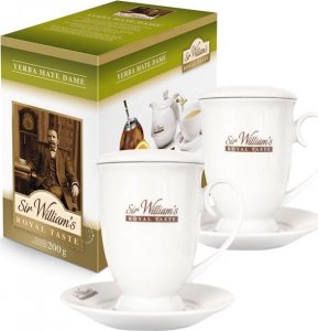 Richmont Herbata Sir William's Yerba Mate Dame 50x4g i dwa kubki - zestaw do parzenia herbaty 1