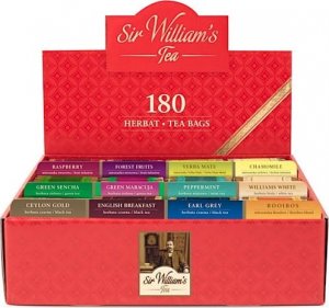 Richmont Zestaw Sir William's Tea 180 sztuk - 12 smaków herbaty w czerwonym ozdobnym pudełku 1