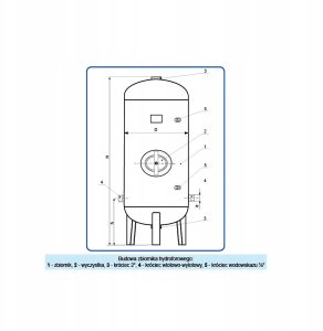Wimest Zbiornik hydroforowy 100dm3, ocynkowany (z wyposażeniem) 2
