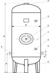 Wimest Zbiornik hydroforowy 200dm3, ocynkowany (z wyposażeniem) 3