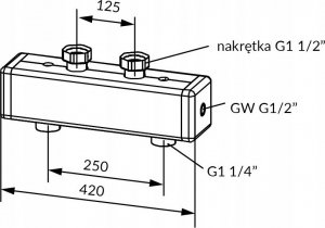 Afriso Sprzęgło hydrauliczne HW do rozdzielacza KSV 125, 70 kW (S)A 5