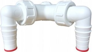 ALCADRAIN Podwójne kolano G1/17–23 z zaworem- P148Z 5