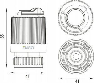 Engo Siłownik termoelektryczny E30NC230 230V, M30x1,5 seria ENGO 4